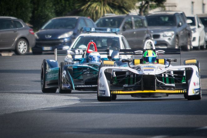 &nbsp;Auto di Formula E in strada a Roma in occasione della presentazione dell'evento