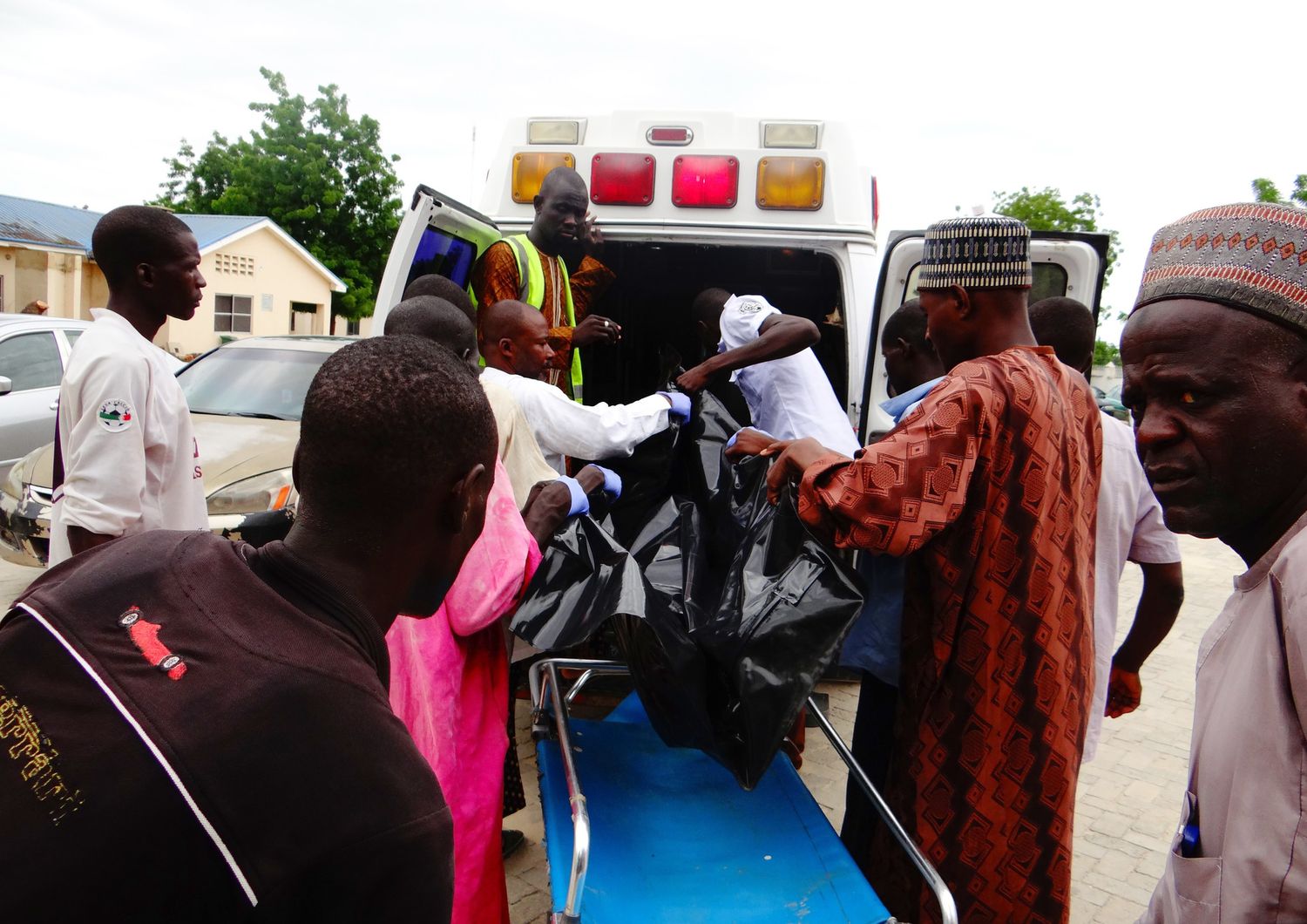 Nigeria, Maiduguri, feriti in ambulanza (Afp)&nbsp;