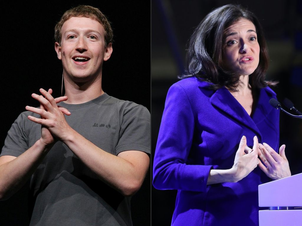 &nbsp;Mark Zuckerberg ,amministratore delegato, e&nbsp;Sheryl Sandberg, direttore operativo di Facebook