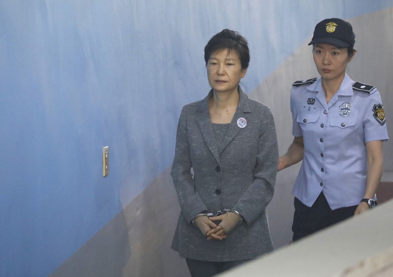 Park Geun-hye in tribunale (Afp)&nbsp;
