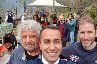 &nbsp;Grillo, Di Maio e Casaleggio in una immagine postata dal leader cinquestelle sul suo profilo Instagram