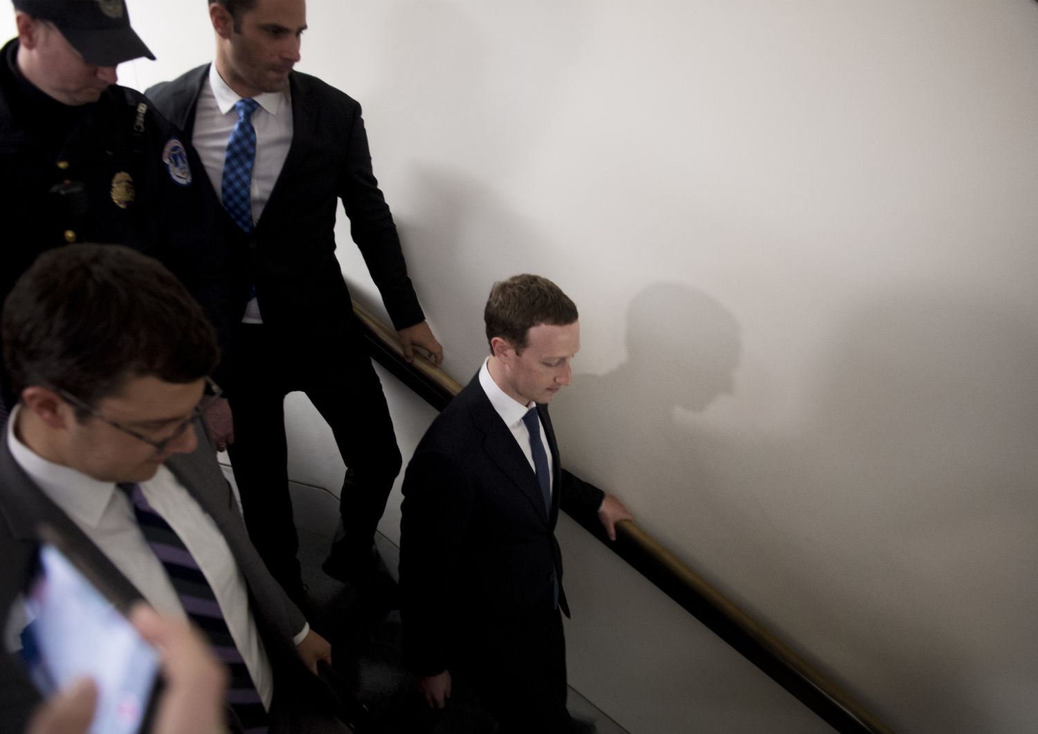 &nbsp;Mark Zuckerberg al termine di un incontro al Campidoglio