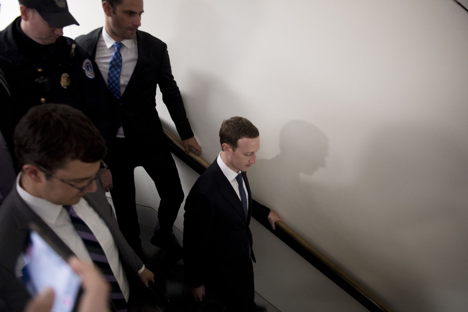 &nbsp;Mark Zuckerberg al termine di un incontro al Campidoglio