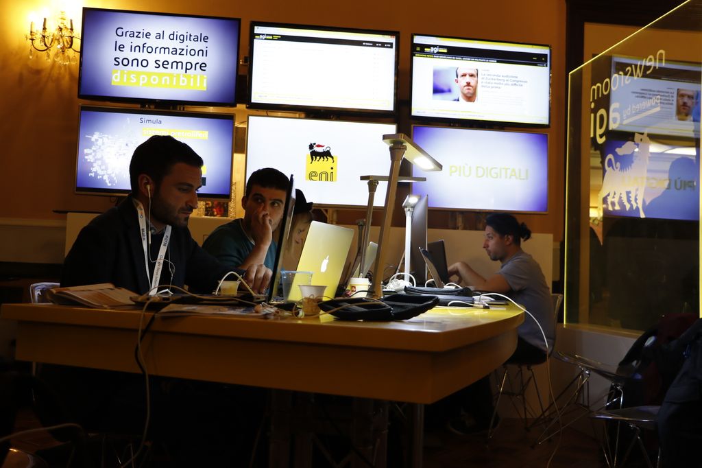 La newsroom Agi al Festival del giornalismo di Perugia