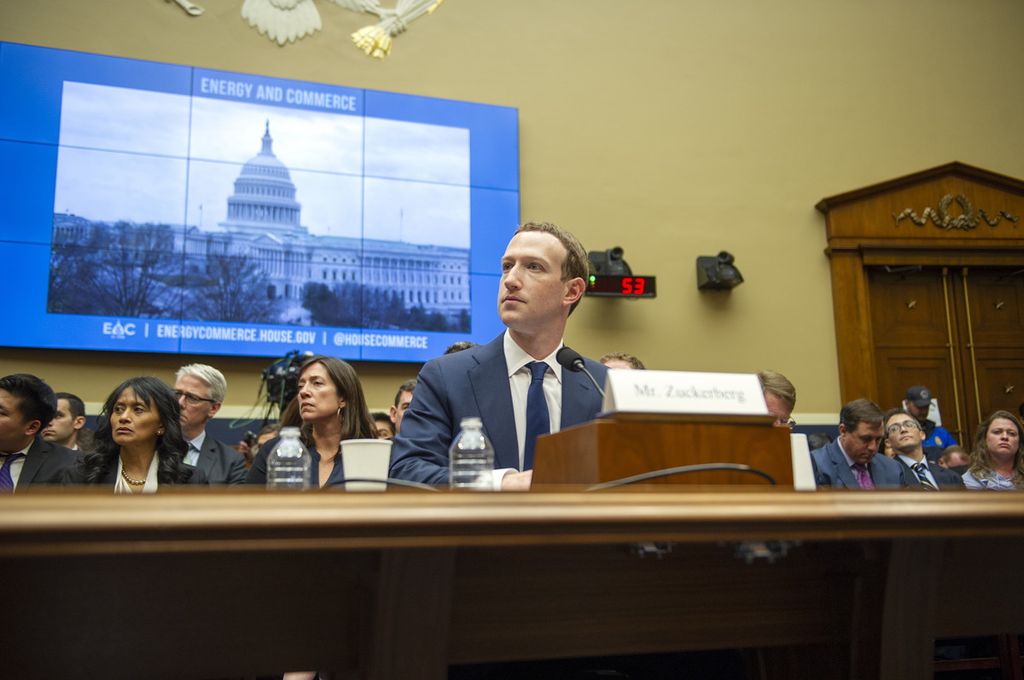 &nbsp; Mark Zuckerberg davanti al Congresso Usa
