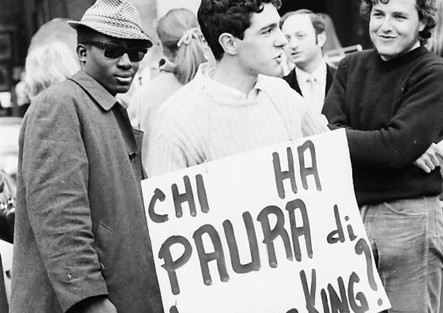 &nbsp;Roma, manifestazione a Piazza Esedra dopo la morte di Martin Luther King, 6 aprile.&nbsp;