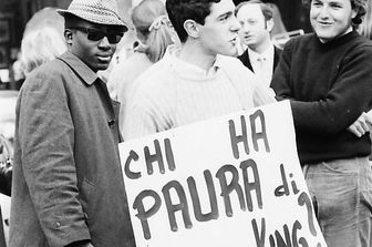 &nbsp;Roma, manifestazione a Piazza Esedra dopo la morte di Martin Luther King, 6 aprile.&nbsp;