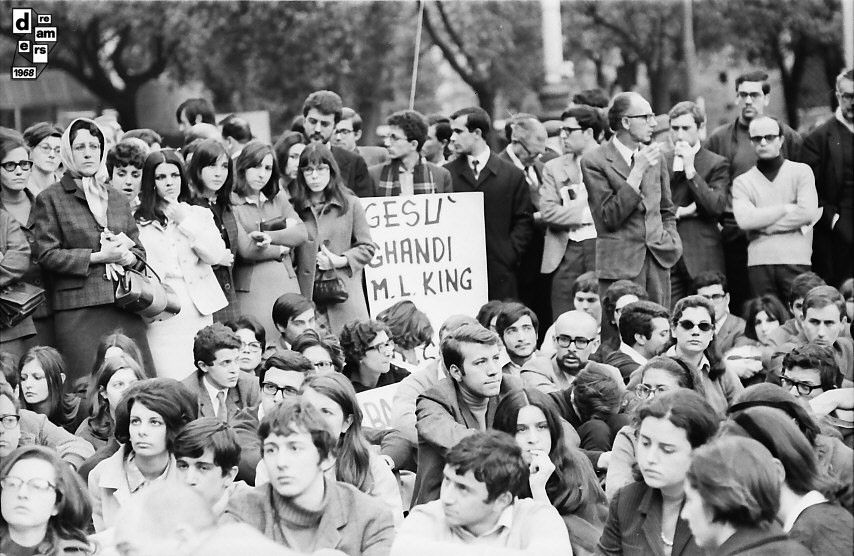 Dreamers - Roma, manifestazione a Piazza Esedra dopo la morte di Martin Luther King, 6 aprile&nbsp;