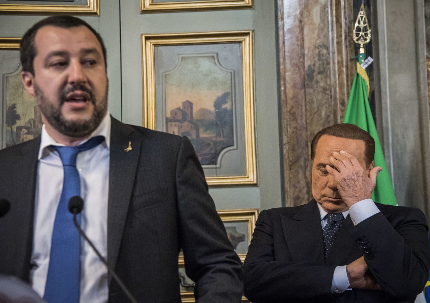 Salvini - Berlusconi (Agf)&nbsp;