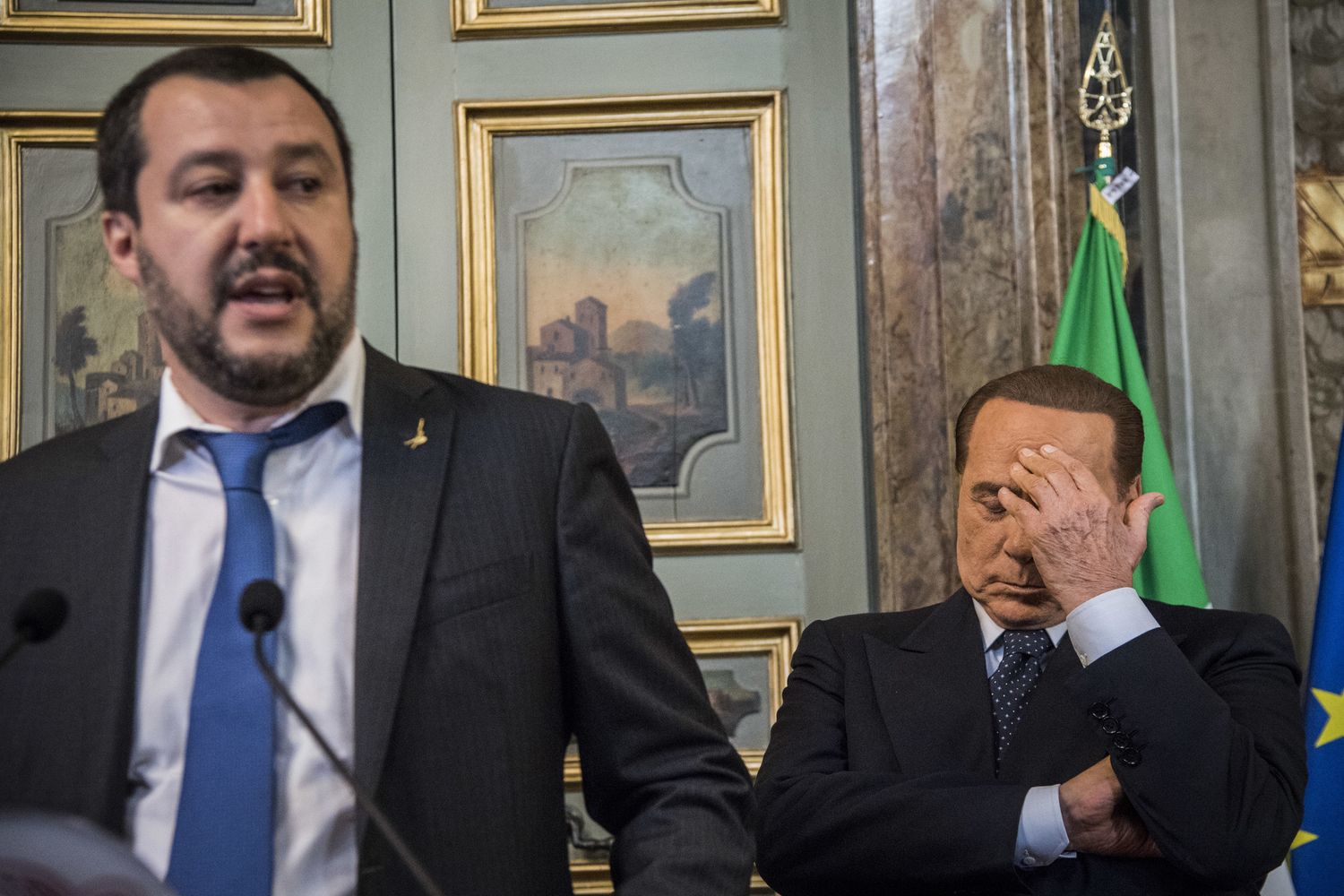 Salvini - Berlusconi (Agf)&nbsp;