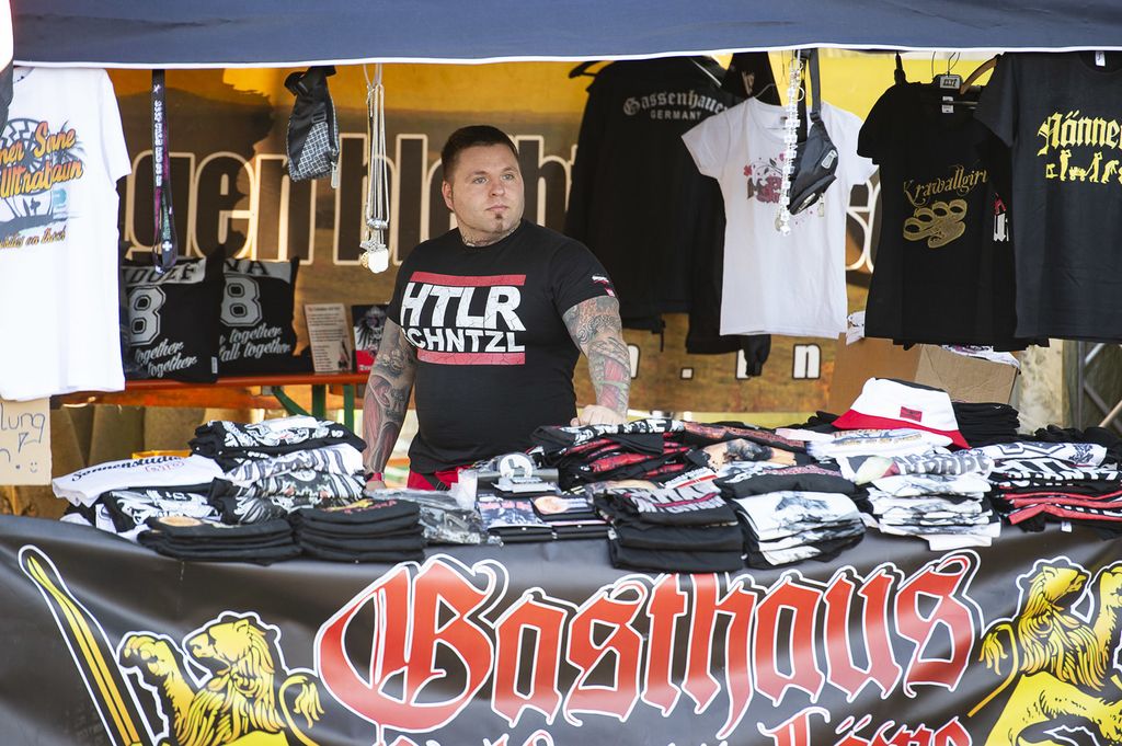 &nbsp;Una bancarella al festival di Ostritz