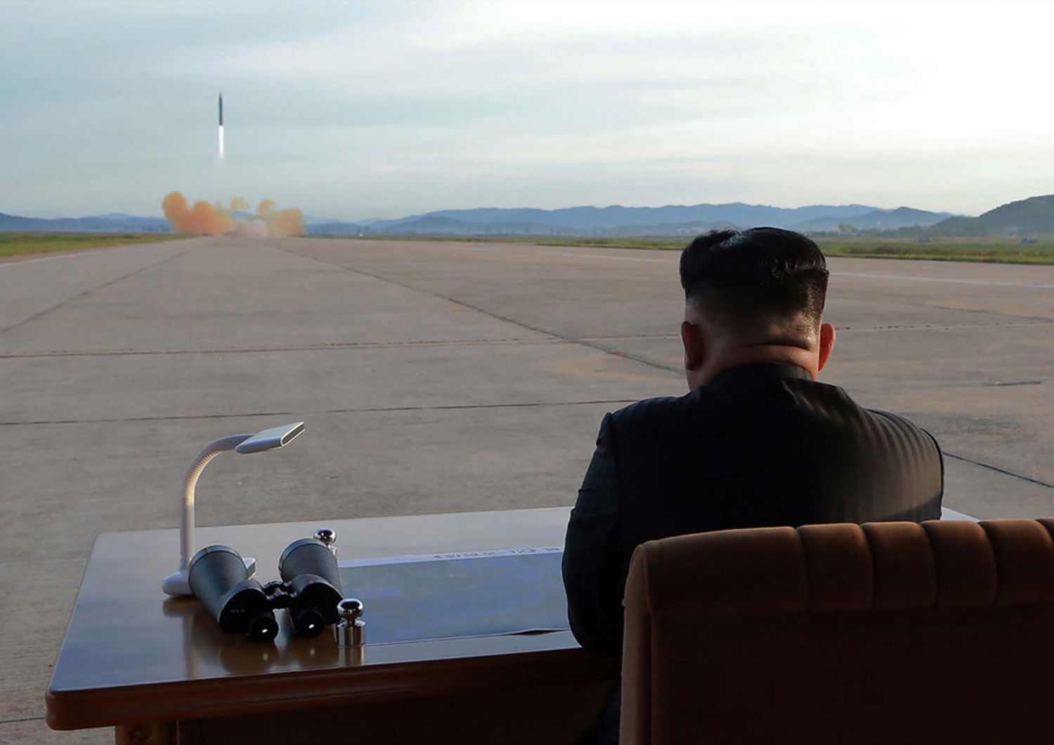 &nbsp;Kim assiste a un test missilistico