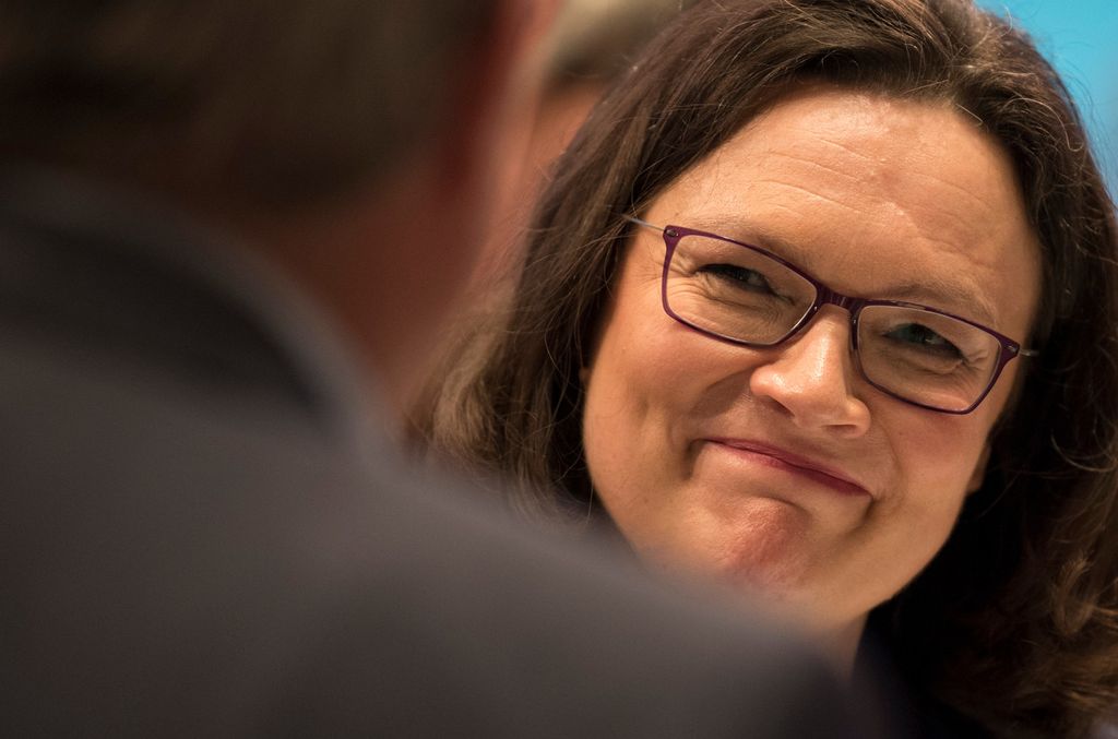 &nbsp;Andrea Nahles, segretario della Spd in Germania