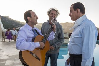 Giovanni Esposito, Paolo Sorrentino e Toni Servillo in 'Loro1'&nbsp;