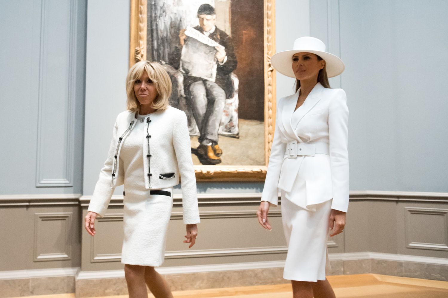 &nbsp;Brigitte Macron e Melania Trump