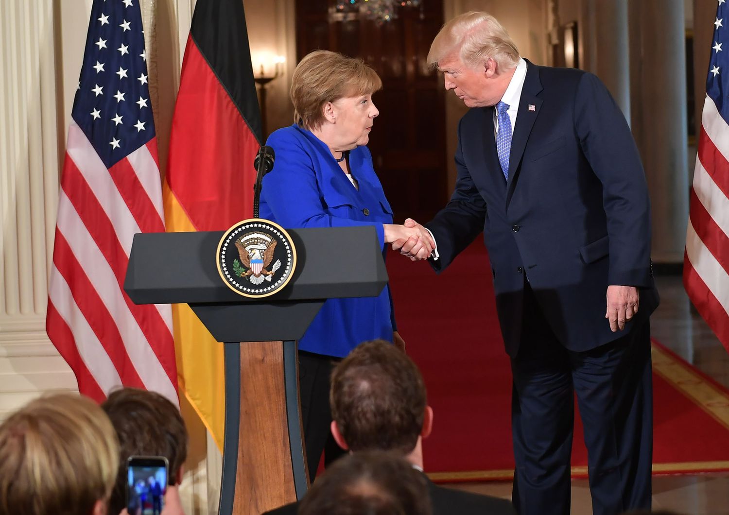 &nbsp;Merkel e Trump