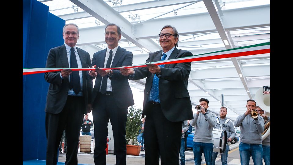 da sinistra: Pietro Modiano (Presidente SEA), Giuseppe Sala (Sindaco di Milano) e Vito Riggio (Presidente ENAC)