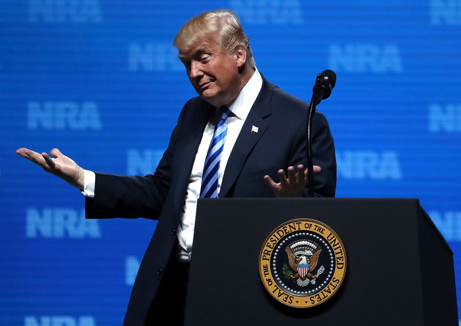 &nbsp;Donald Trump alla Nra