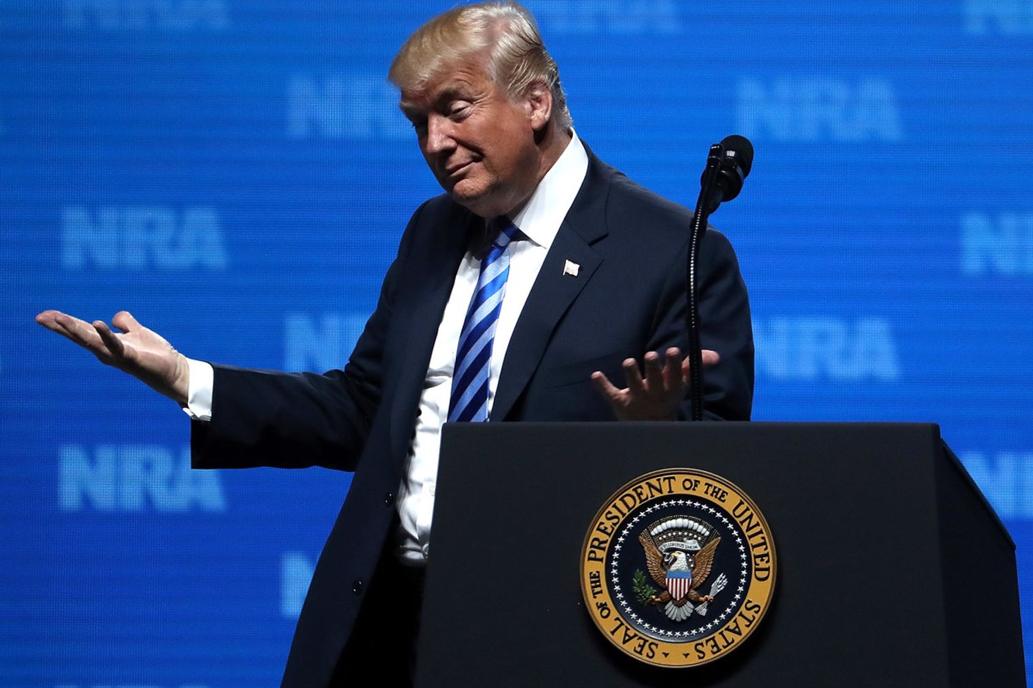 &nbsp;Donald Trump alla Nra