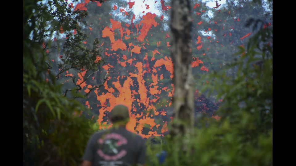 L'eruzione del vulcano Kilauea alle Hawaii (Afp)  &nbsp;