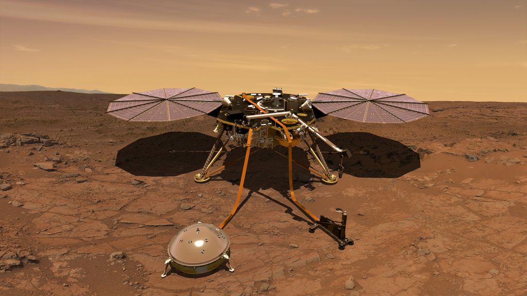 &nbsp;Un rendering della sonda InSight
