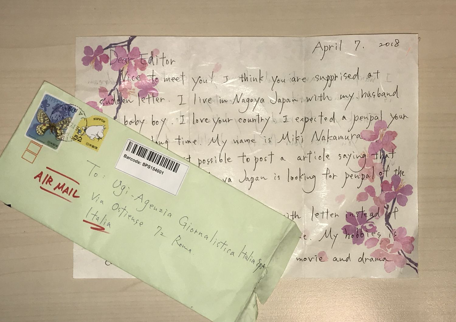 Una donna giapponese cerca un&#39;amica di penna (e carta) italiana perch&eacute; &egrave; stufa delle mail