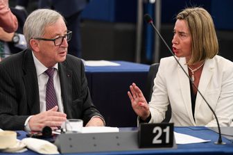 &nbsp;Juncker e Mogherini