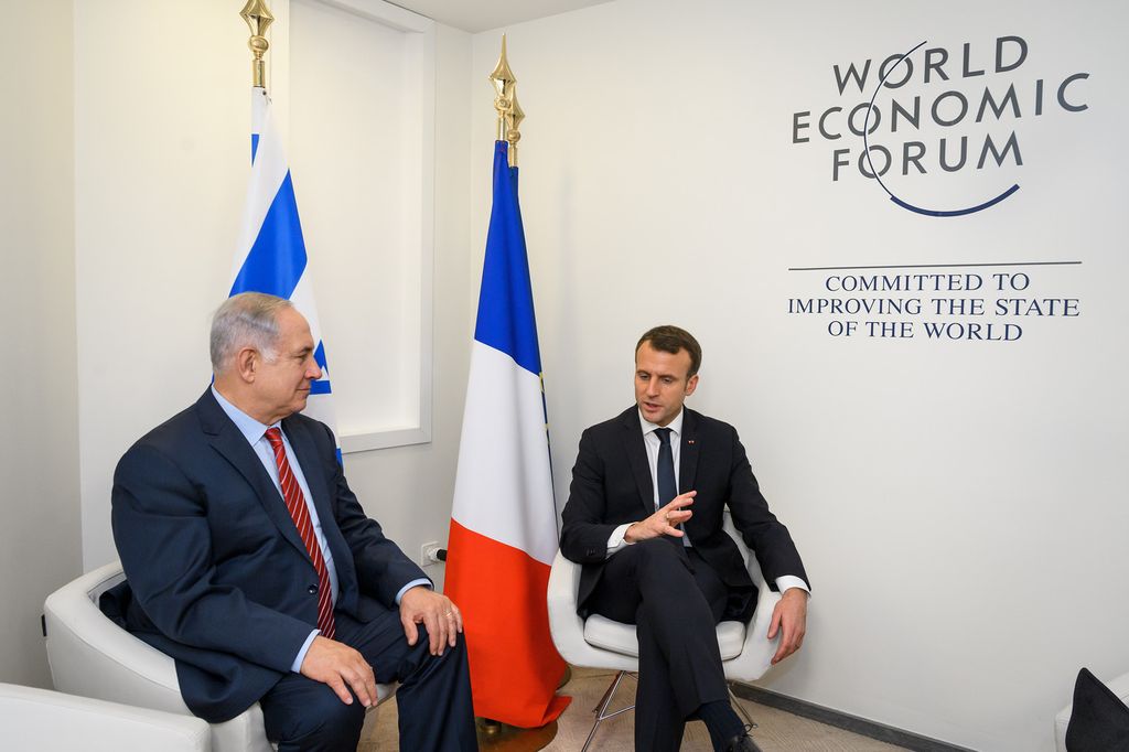 &nbsp;Netanyahu e Macron