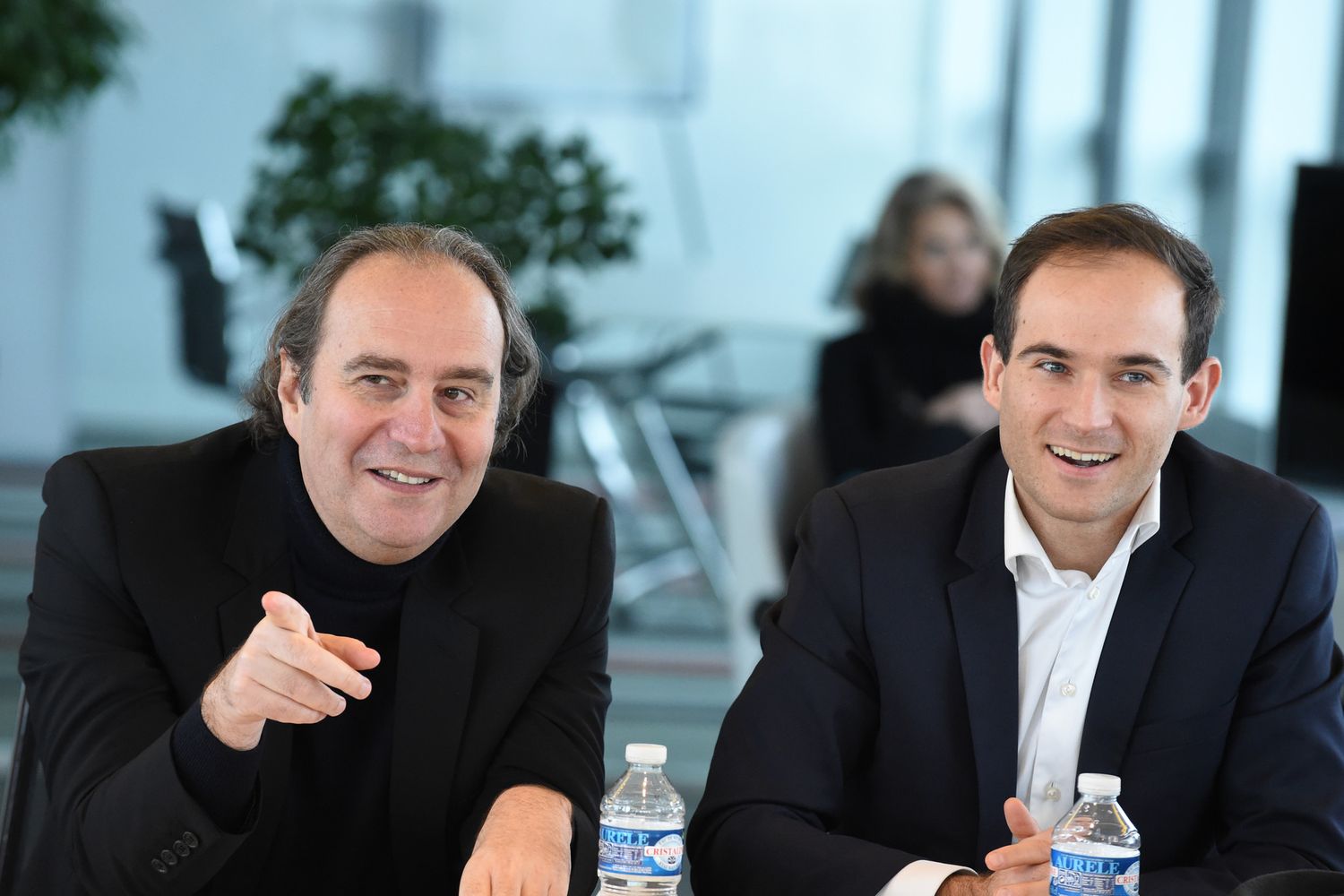 &nbsp;Il fondatore e vive presidente del Gruppo Iliad, Xavier Niel il Ceo, Alexis Bidinot.