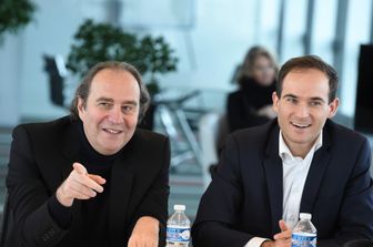&nbsp;Il fondatore e vive presidente del Gruppo Iliad, Xavier Niel il Ceo, Alexis Bidinot.