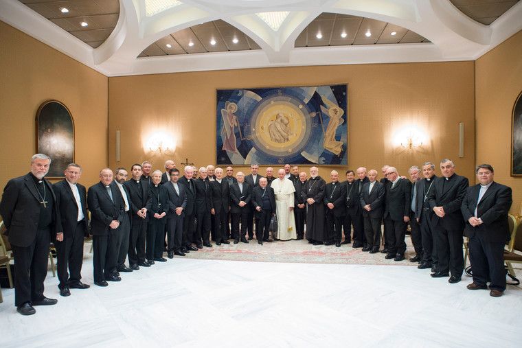 &nbsp;I vescovi cileni ricevuti in Vaticano da Papa Francesco