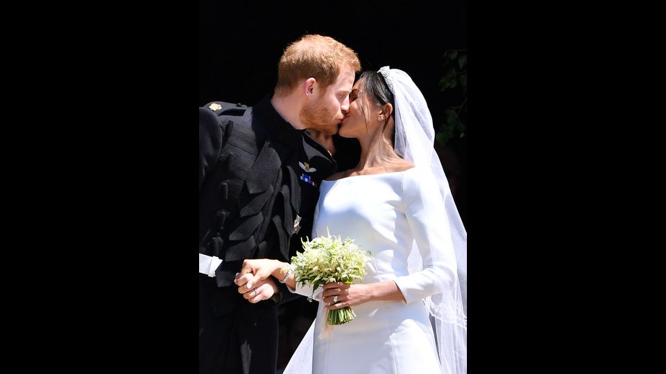 Il principe Harry con la moglie Meghan Markle &nbsp;