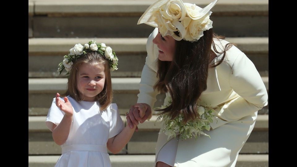 La principessa Charlotte e la madre Kate Middleton (AFP)