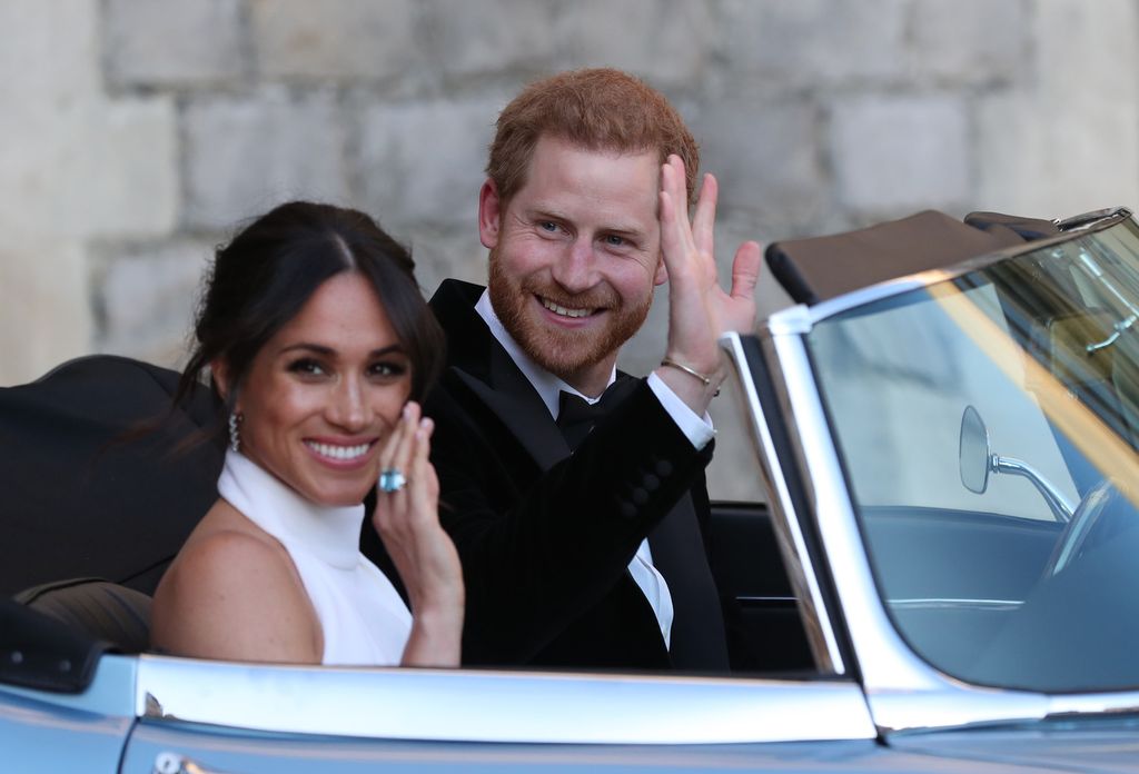 Harry e Meghan vanno alla festa serale del loro matrimonio&nbsp;