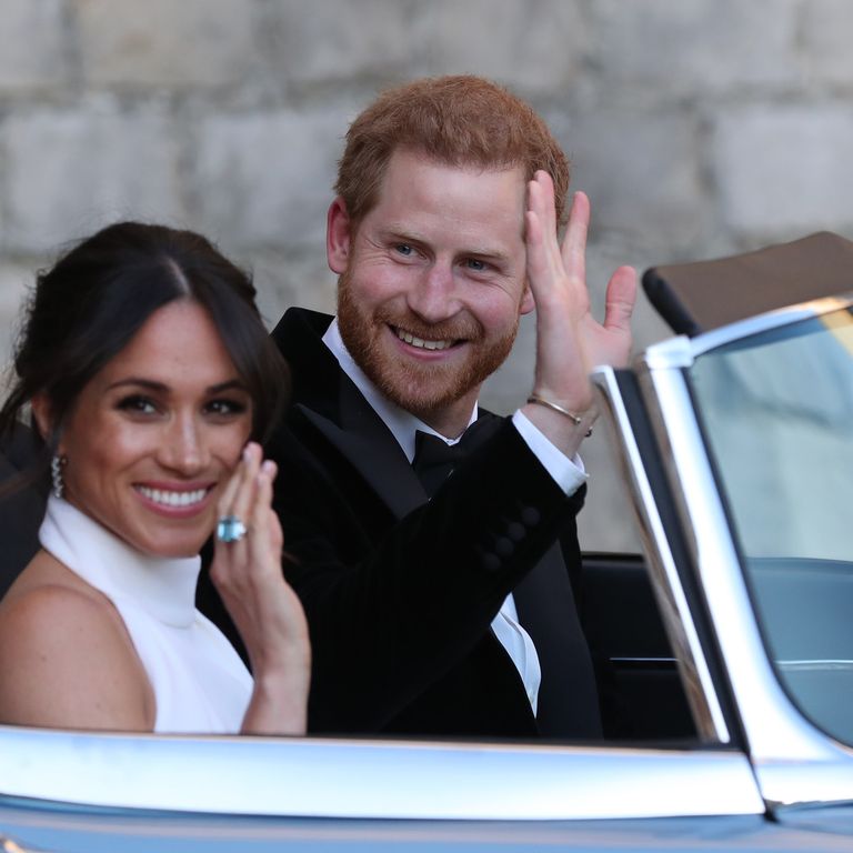 Harry e Meghan vanno alla festa serale del loro matrimonio&nbsp;