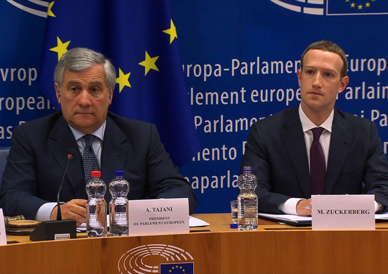&nbsp;Tajani e Zuckerberg