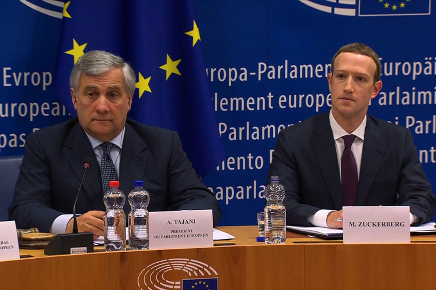 &nbsp;Tajani e Zuckerberg