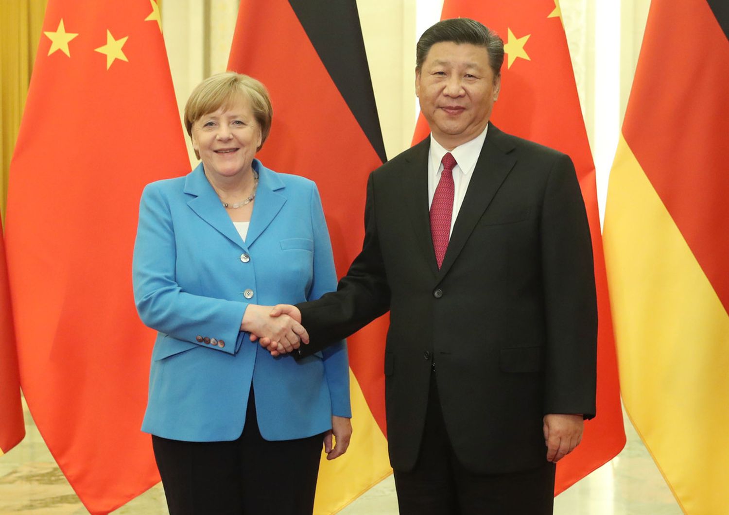 Angela Merkel - Xi Jinping (Afp)