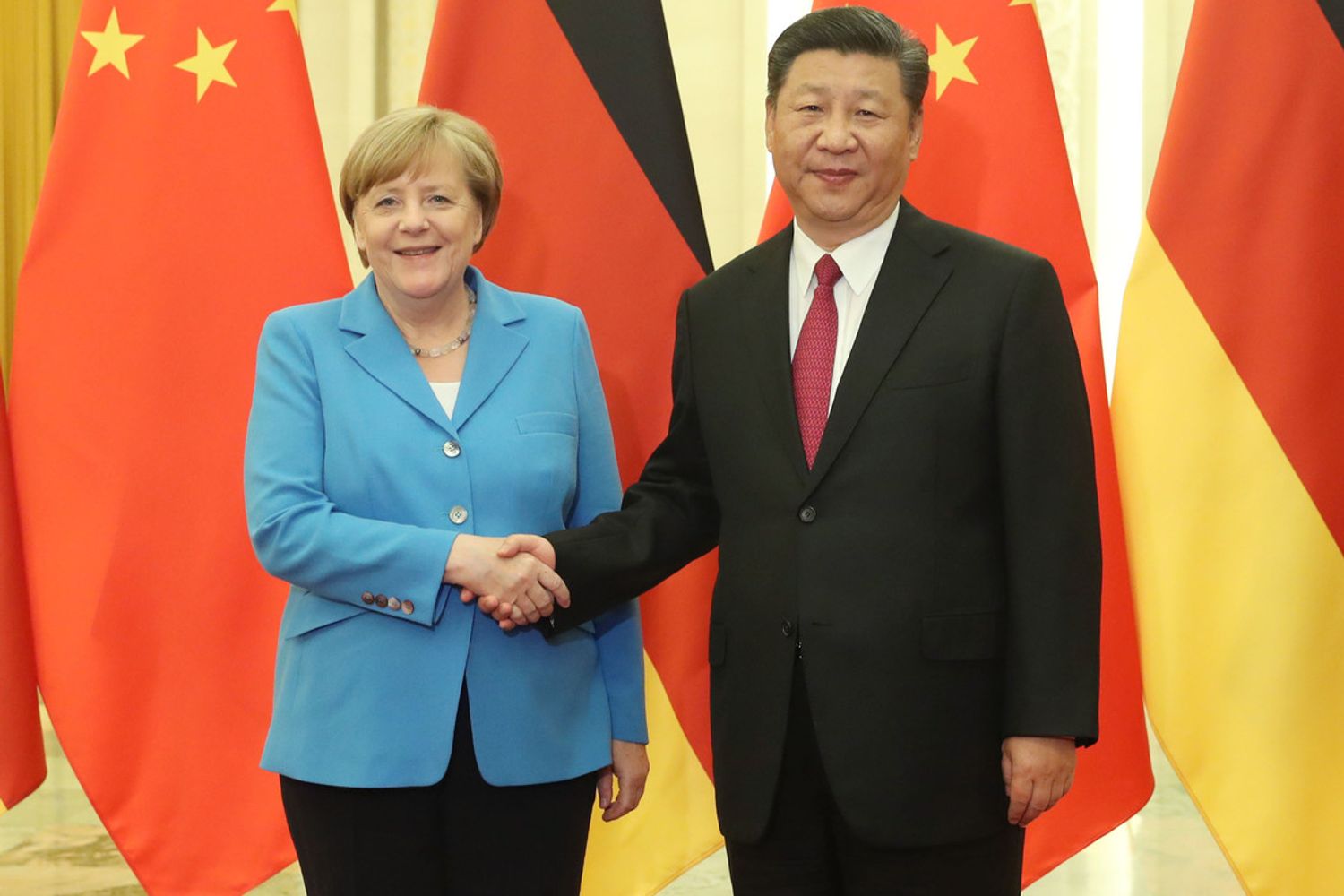 Angela Merkel - Xi Jinping (Afp)