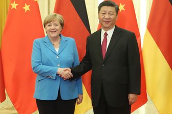 Angela Merkel - Xi Jinping (Afp)