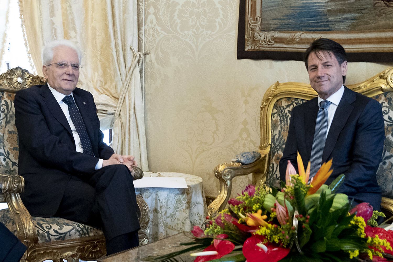 Sergio Mattarella e Giuseppe Conte
