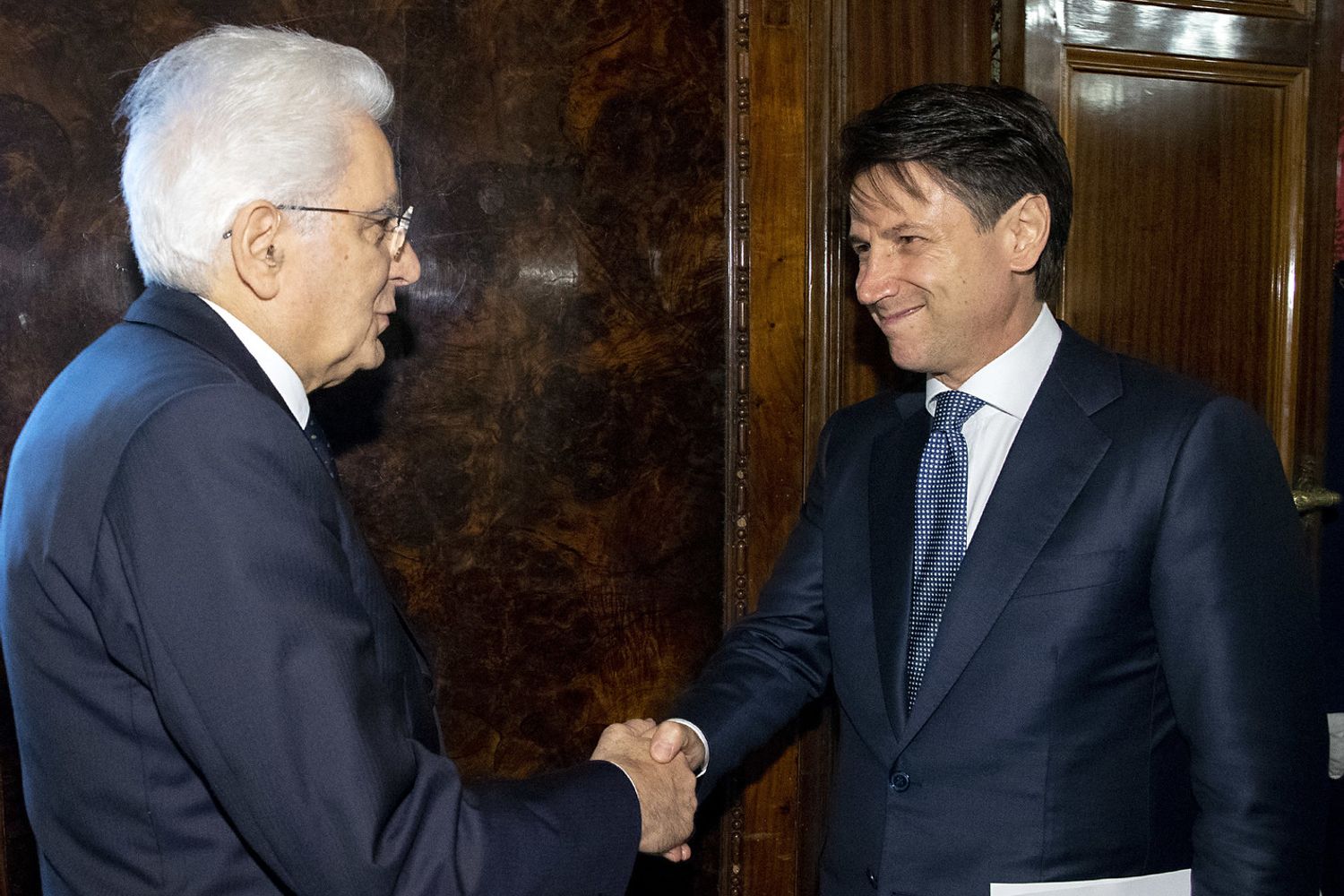 &nbsp;Giuseppe Conte e Sergio Mattarella