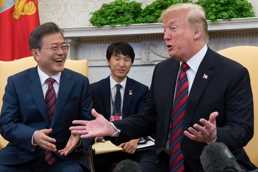 Donald Trump e Moon Jae-in a Washington il 22 maggio 2018
