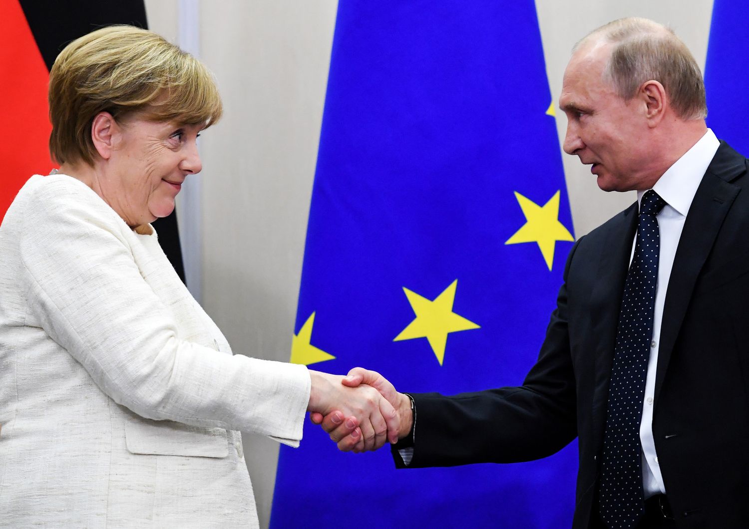 &nbsp;Angela Merkel e Vladimir Putin