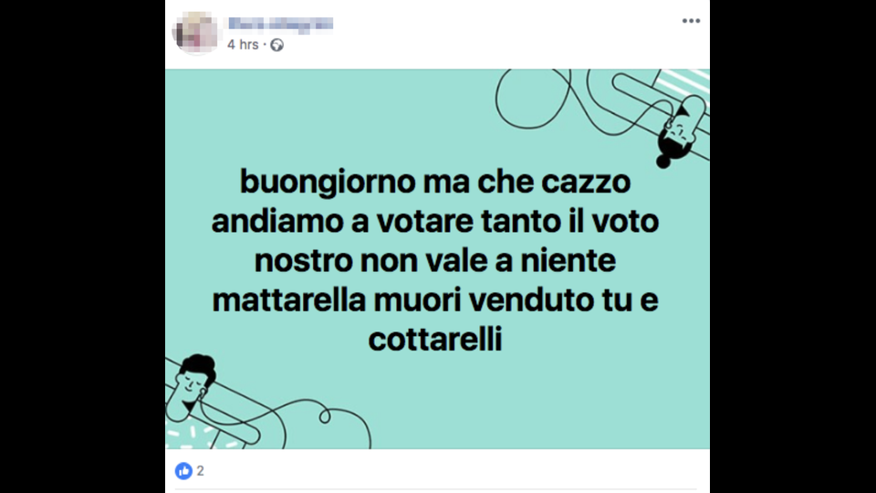 &quot;Siamo convinti che magistratura e polizia postale sapranno identificare gli autori delle minacce di morte nei confronti del Presidente della Repubblica&quot;. Lo afferma in una nota il vicepresidente del Parlamento europeo, David Sassoli. &quot;Siamo in presenza - aggiunge - di affermazioni gravi e ingiuriose, nei confronti del Capo dello Stato, che denotano un imbarbarimento dovuto ad uno sconsiderato e pericoloso innalzamento dei toni di chi e' alla ricerca di capri espiatori per giustificare il proprio fallimento&quot;&nbsp;
