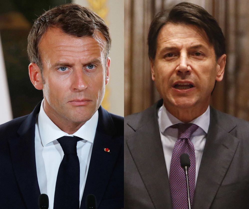 &nbsp;Macron e Conte