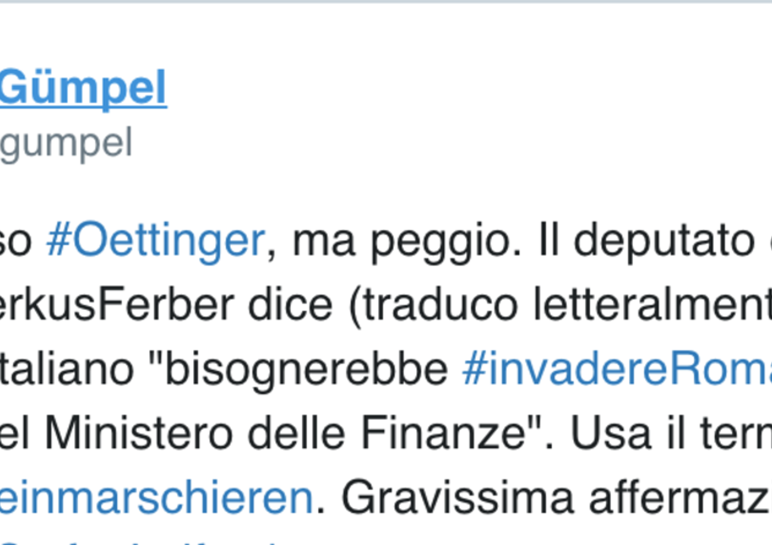 Un deputato tedesco ha detto che in caso di default bisognerebbe &quot;invadere Roma&quot;