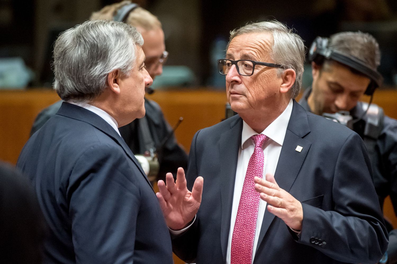 &nbsp;Tajani e Juncker