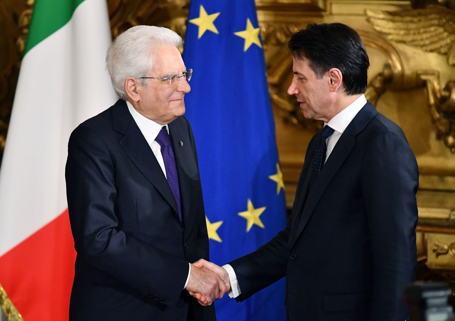 Sergio Mattarella-Giuseppe Conte (AFP)