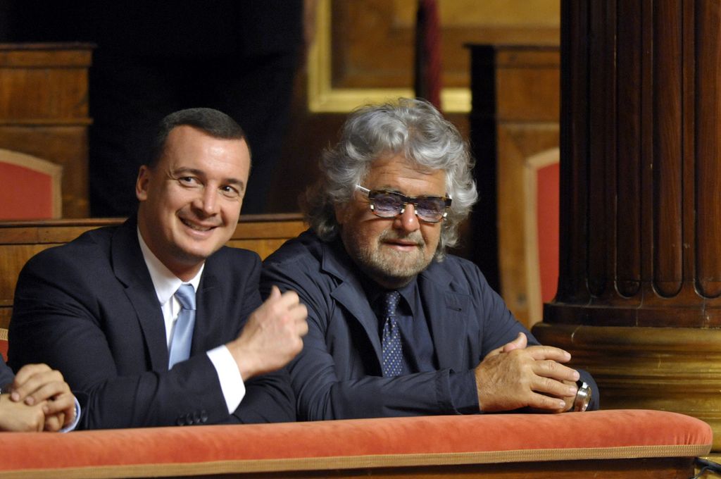 &nbsp;Rocco Casalino e Beppe Grillo